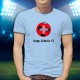 Herrenmode Fussball T-shirt - Hopp Schwiiz !!!, Blizzard Blue