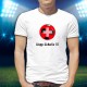 Herrenmode Fussball T-shirt - Hopp Schwiiz !!!, White