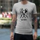 Men's Fashion Astrological T-Shirt - Gemini Sign, Ash Heater