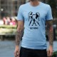 Men's Fashion Astrological T-Shirt - Gemini Sign, Blizzard Blue