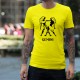 Men's Fashion Astrological T-Shirt - Gemini Sign, Safety Yellow