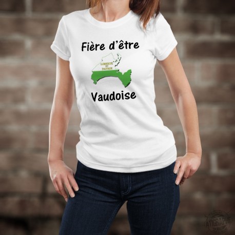 Donna slim T-shirt - Fière d'être Vaudoise - 3D Confini