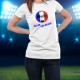Football T-Shirt -  Allez les Bleus - mode pour dame