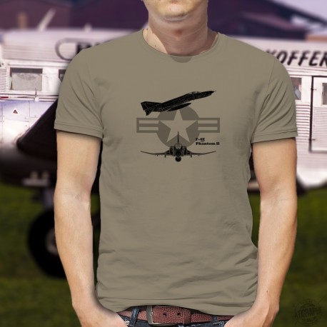 T-Shirt avion de combat - USAF - F-4E Phantom II - pour homme