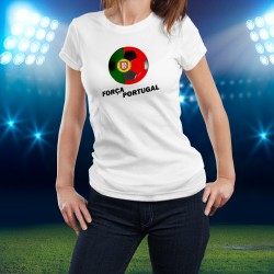 T-Shirt Football - Força Portugal - pour dame