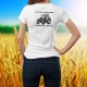 Damenmode T-shirt - Conduire un tracteur