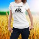 Damenmode T-shirt - Conduire un tracteur