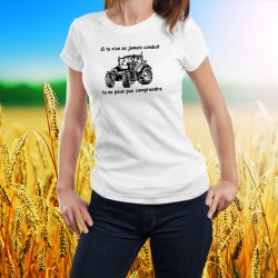 Donna moda T-shirt - Conduire un tracteur