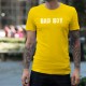 Bad Boy ★ mauvais garçon ★ T-shirt coton mode homme, texte en écriture blanche scratchée