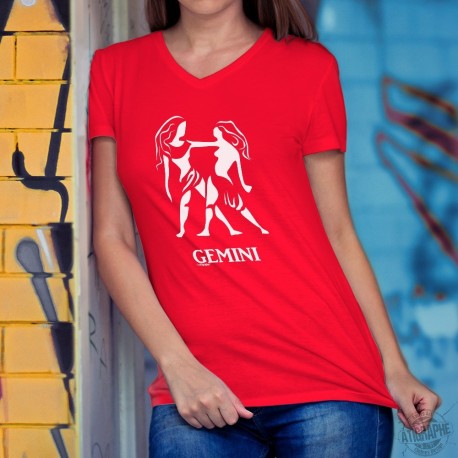 Frauen Baumwolle T-Shirt - Sternzeichen - Gemini