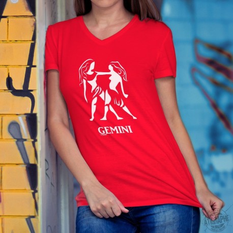 T-shirt in cotone donna - segno zodiacale - Gemelli