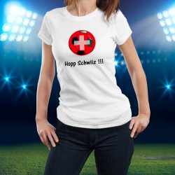 Women's slim T-Shirt - Soccer - Hopp Schwiiz !!!