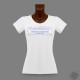 T-Shirt Slim moulant "Dieu Créa l'homme...", motif Bleu