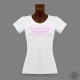 Women's funny slim T-shirt - Dieu Créa l'homme... , Magenta