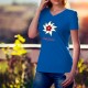 Donna moda cotone T-Shirt - EdelSwiss - Svizzera stella alpina