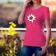 Frauen Mode Baumwolle T-Shirt - EdelSwiss - Schweiz Edelweiß