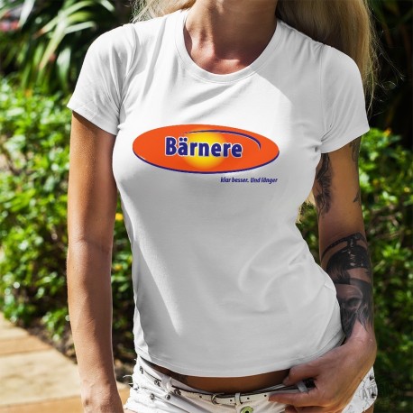 Frauen T-shirt - Bärnere, klar besser. Und Länger - Bärndütsch Version