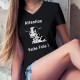 Women's cotton T-Shirt - Attention Vache Folle !