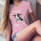 Women's cotton T-Shirt - Attention Vache Folle !