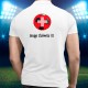 Men's Soccer Polo shirt - Hopp Schwiiz !!!, White