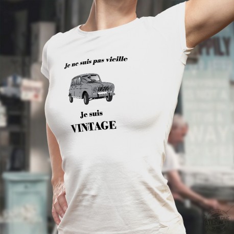 Women's funny fashion T-Shirt - Vintage Renault 4L
