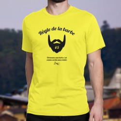 T-Shirt humoristique homme - Règle de la barbe 5 - Lion sans crinière