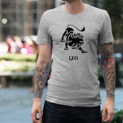 T-Shirt signe astrologique - Lion - pour homme