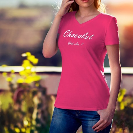 Donna cotone T-Shirt - Chocolat, What else ?