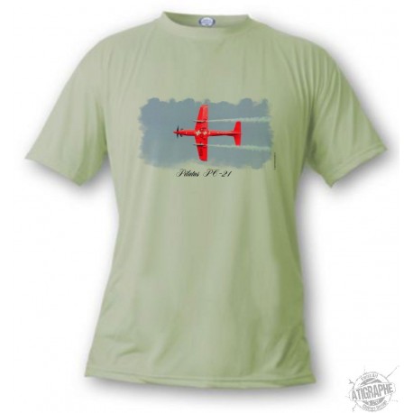 T-Shirt Aviation - Pilatus - PC21, Alpine Spruce