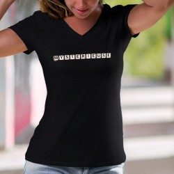 T-shirt mode coton Dame - Mystérieuse - Scrabble