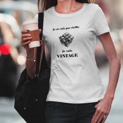 Donna moda divertente T-shirt - Vintage Rubik's cube