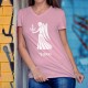 Lady's cotton t-shirt with the zodiac sign of the Virgin (Virgo) ♍ for people born between August 23 and September 22