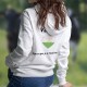 Sweat bianco a cappuccio - Je le Vaud bien