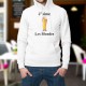 Men's Hooded Funny Sweat - J'aime les Blondes