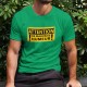 ATTENTION, de mauvaise humeur ✸ panneau jaune DANGER ✸ T-Shirt humoristique coton homme