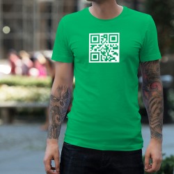 Men's cotton T-Shirt - Célibataire - QR-Code