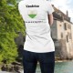 Parce que je le Vaud bien ! ✿ T-Shirt humoristique mode dame - coeur aux couleurs du canton de Vaud