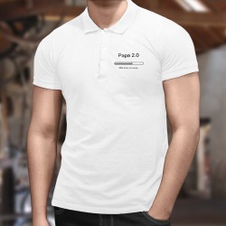 Men's Funny Polo Shirt - Papa 2.0, White
