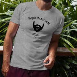 T-Shirt humoristique homme - Règle de la barbe 7 - Ma barbe, mes règles