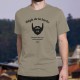T-Shirt humoristique homme - Règle de la barbe 8 - portée avec fierté