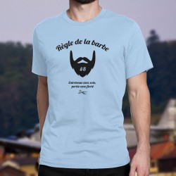 T-Shirt humoristique homme - Règle de la barbe 8 - portée avec fierté