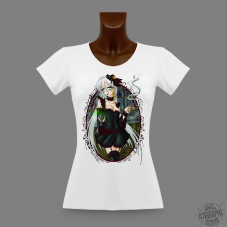 Women's Manga slinky T-Shirt - Absinthe with Faust