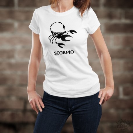 Signe Scorpion ♏ T-shirt Dame, symbole de passion et de détermination des personnes nées entre le 23 Octobre et le 22 Novembre