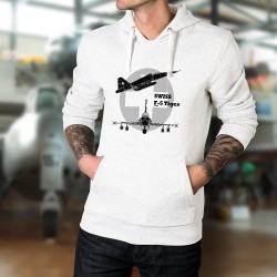 Sweat à capuche avion de combat - Swiss F-5 Tiger - pour homme