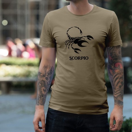 T-Shirt signe astrologique - Scorpion - pour homme - huitième signe astrologique du zodiaque de l’élément eau-feu