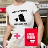 Pack T-shirt dame et Livre de recette - La Haute Fondue est avec Toi