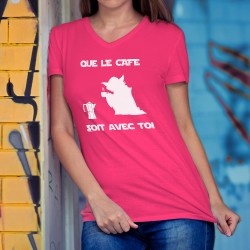 Donna cotone T-Shirt - Que le Café soit avec Toi