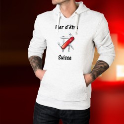 Kapuzen-Sweatshirt - Fier d'être Suisse - Schweizer Armee Sackmesser 