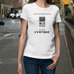 Frauen Slim Funny T-shirt - Vintage Gameboy