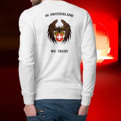 In Switzerland We Trust ✚ Adler ✚ Herren Mode Pulli - In der Schweiz vertrauen wir